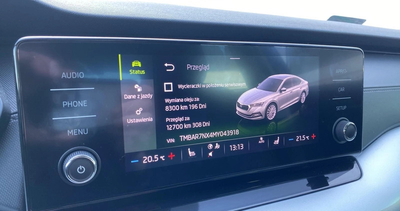 Skoda Octavia cena 95900 przebieg: 47758, rok produkcji 2020 z Tuszyn małe 232